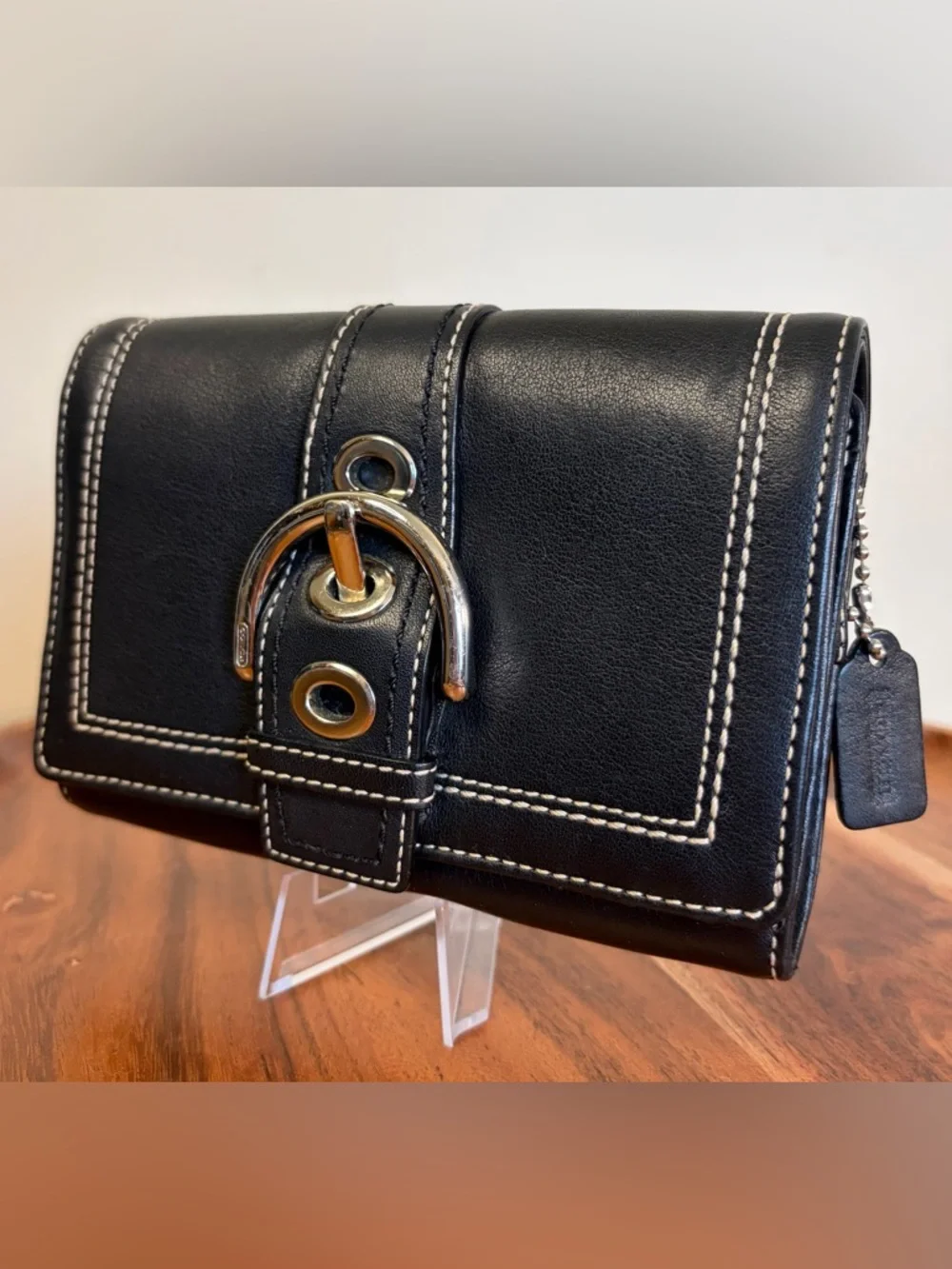 Coach Soho Buckle Bifold Wallet Black NWOT